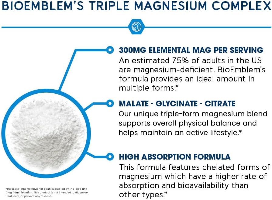 BioEmblem Triple Complex Magnesium (90 Capsules)